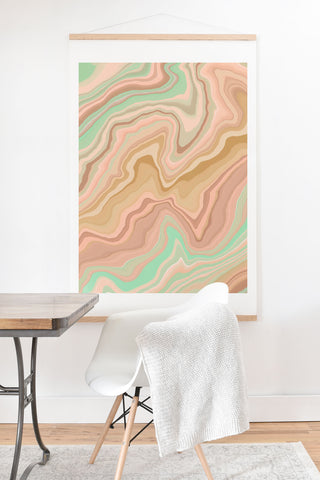 Marta Barragan Camarasa Abstract A sea of dunes I Art Print And Hanger