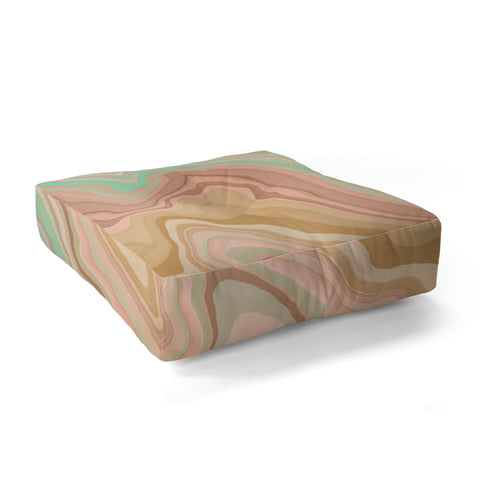 Marta Barragan Camarasa Abstract A sea of dunes I Floor Pillow Square