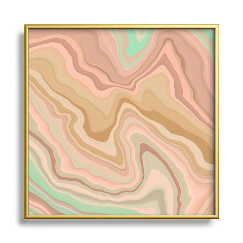 Marta Barragan Camarasa Abstract A sea of dunes I Square Metal Framed Art Print