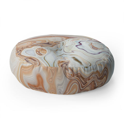 Marta Barragan Camarasa Abstract art 008 Floor Pillow Round