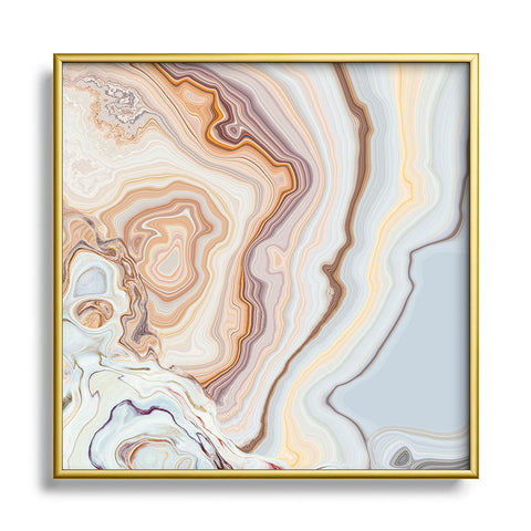 Marta Barragan Camarasa Abstract art 008 Square Metal Framed Art Print