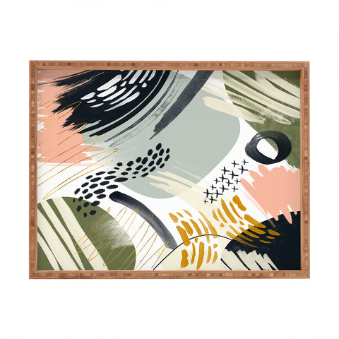 Marta Barragan Camarasa Abstract autumn season Rectangular Tray