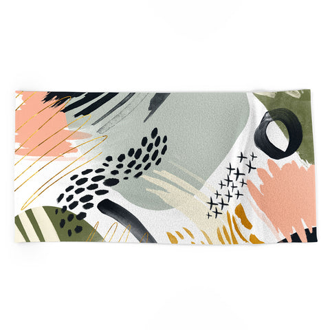 Marta Barragan Camarasa Abstract autumn season Beach Towel