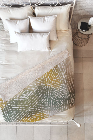 Marta Barragan Camarasa Abstract bohemian style Fleece Throw Blanket