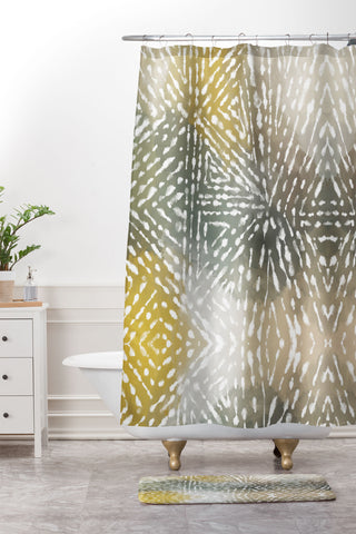 Marta Barragan Camarasa Abstract bohemian style Shower Curtain And Mat
