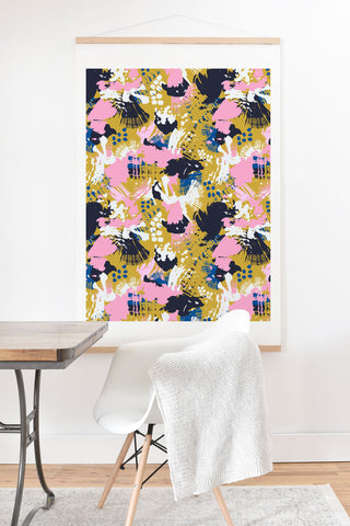 Marta Barragan Camarasa ABSTRACT BRUSHSTROKES 02 Art Print And Hanger