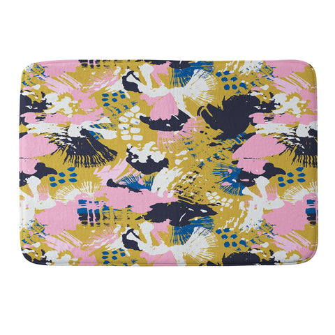 Marta Barragan Camarasa ABSTRACT BRUSHSTROKES 02 Memory Foam Bath Mat