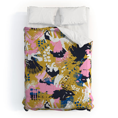 Marta Barragan Camarasa ABSTRACT BRUSHSTROKES 02 Comforter