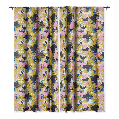 Marta Barragan Camarasa ABSTRACT BRUSHSTROKES 02 Blackout Window Curtain