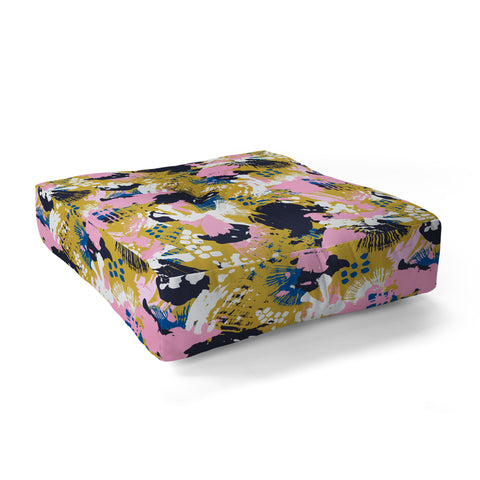 Marta Barragan Camarasa ABSTRACT BRUSHSTROKES 02 Floor Pillow Square