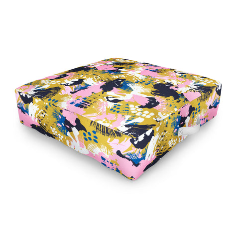Marta Barragan Camarasa ABSTRACT BRUSHSTROKES 02 Outdoor Floor Cushion