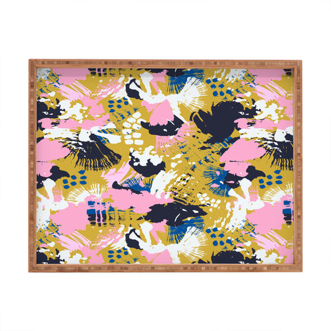 Marta Barragan Camarasa ABSTRACT BRUSHSTROKES 02 Rectangular Tray