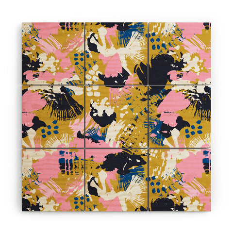 Marta Barragan Camarasa ABSTRACT BRUSHSTROKES 02 Wood Wall Mural