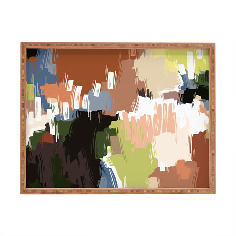 Marta Barragan Camarasa Abstract colors nature B Rectangular Tray