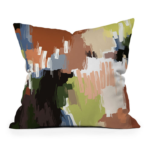 Marta Barragan Camarasa Abstract colors nature B Throw Pillow