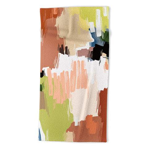 Marta Barragan Camarasa Abstract colors nature B Beach Towel