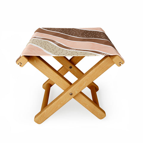 Marta Barragan Camarasa Abstract dune strokes I Folding Stool