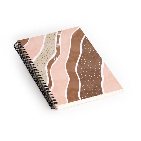 Marta Barragan Camarasa Abstract dune strokes I Spiral Notebook