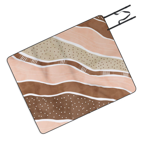 Marta Barragan Camarasa Abstract dune strokes I Picnic Blanket