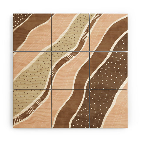 Marta Barragan Camarasa Abstract dune strokes I Wood Wall Mural