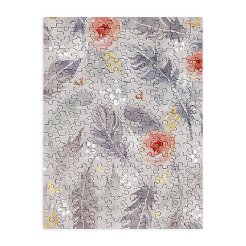 Marta Barragan Camarasa Abstract floral with feathers Puzzle