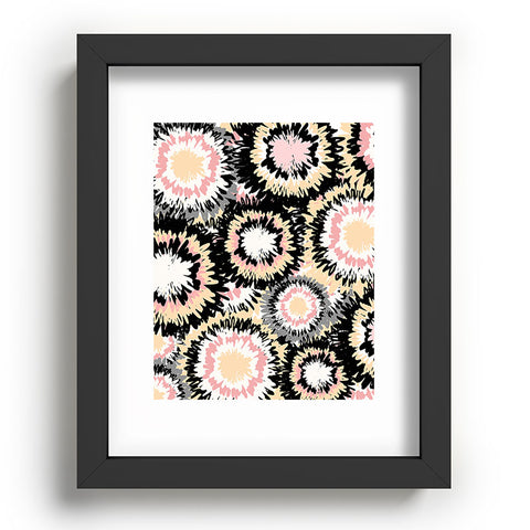 Marta Barragan Camarasa Abstract flowers mosaic Recessed Framing Rectangle