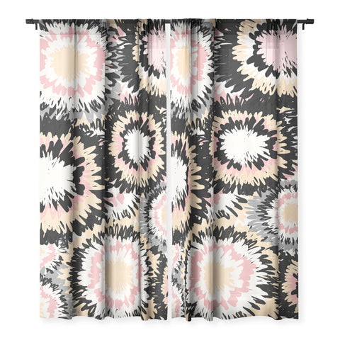 Marta Barragan Camarasa Abstract flowers mosaic Sheer Non Repeat