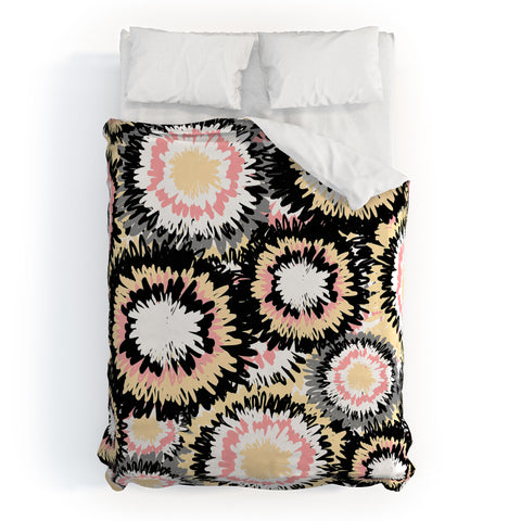 Marta Barragan Camarasa Abstract flowers mosaic Duvet Cover