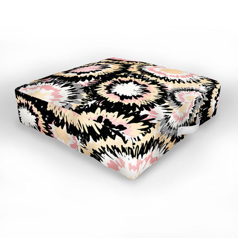 Marta Barragan Camarasa Abstract flowers mosaic Outdoor Floor Cushion