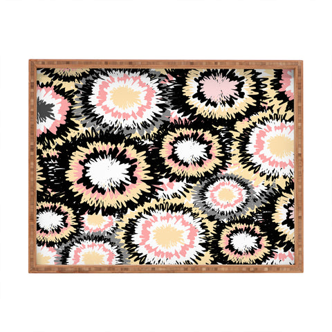 Marta Barragan Camarasa Abstract flowers mosaic Rectangular Tray