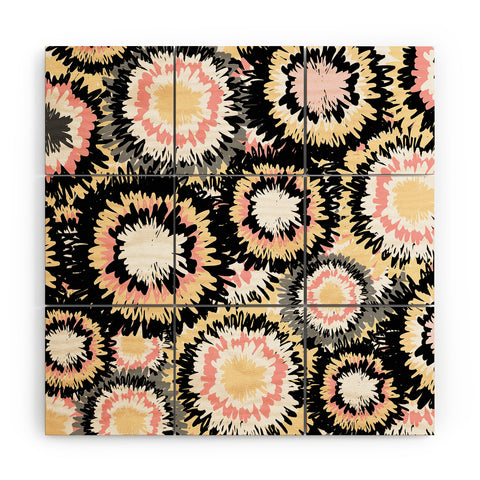 Marta Barragan Camarasa Abstract flowers mosaic Wood Wall Mural