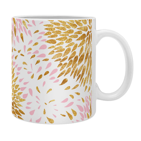 Marta Barragan Camarasa Abstract flowers pink and gold Coffee Mug