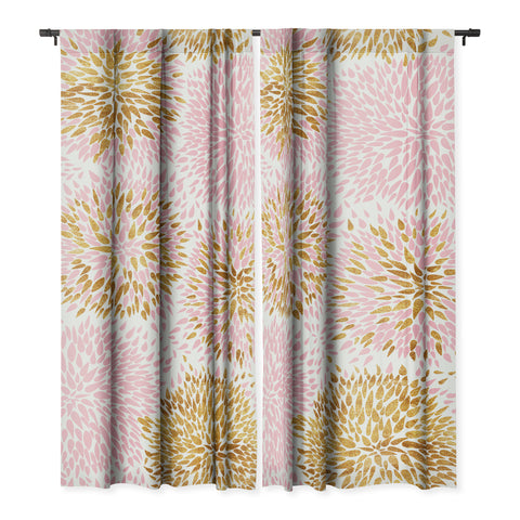 Marta Barragan Camarasa Abstract flowers pink and gold Blackout Non Repeat
