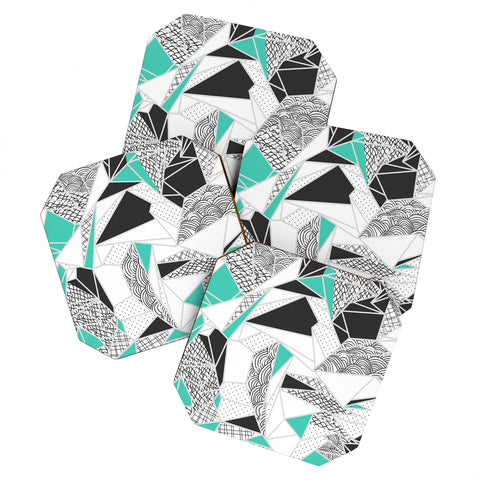 Marta Barragan Camarasa Abstract geometric shapes Coaster Set