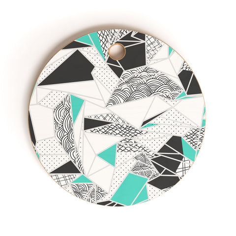 Marta Barragan Camarasa Abstract geometric shapes Cutting Board Round
