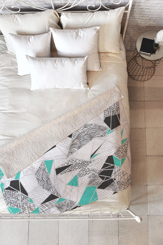 Marta Barragan Camarasa Abstract geometric shapes Fleece Throw Blanket