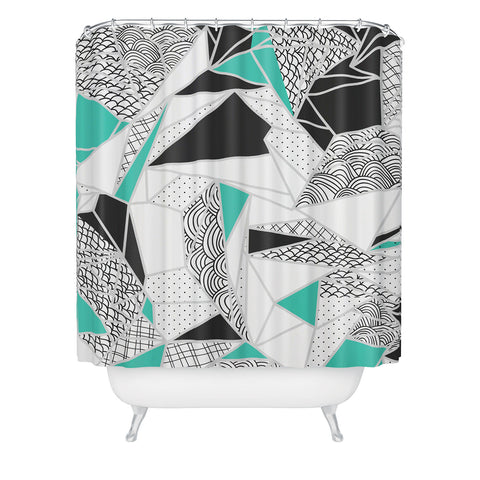 Marta Barragan Camarasa Abstract geometric shapes Shower Curtain