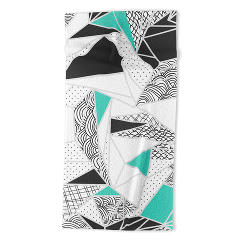 Marta Barragan Camarasa Abstract geometric shapes Beach Towel