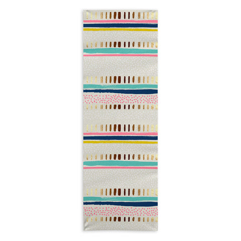 Marta Barragan Camarasa Abstract Geometric Strokes I Yoga Towel