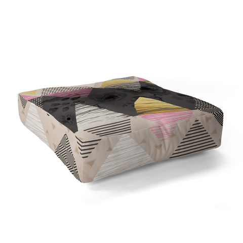 Marta Barragan Camarasa Abstract geometric textures Floor Pillow Square