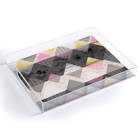 Marta Barragan Camarasa Abstract geometric textures Acrylic Tray