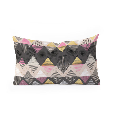 Marta Barragan Camarasa Abstract geometric textures Oblong Throw Pillow