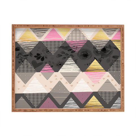 Marta Barragan Camarasa Abstract geometric textures Rectangular Tray