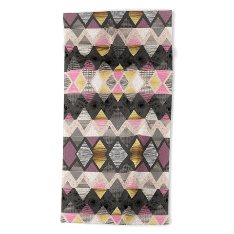 Marta Barragan Camarasa Abstract geometric textures Beach Towel