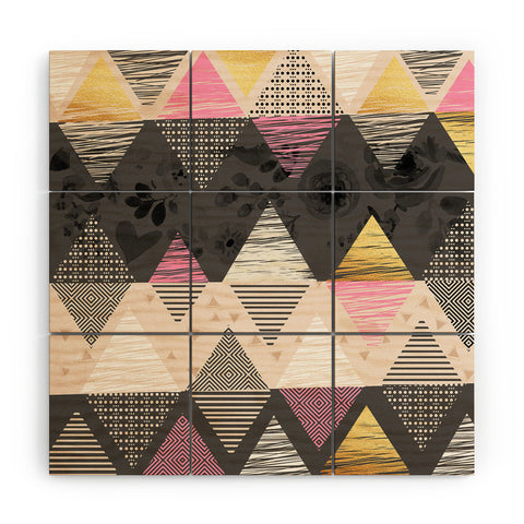 Marta Barragan Camarasa Abstract geometric textures Wood Wall Mural