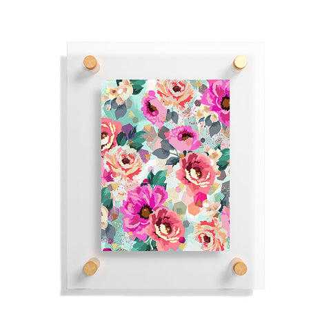 Marta Barragan Camarasa ABSTRACT GEOMETRICAL FLOWERS Floating Acrylic Print
