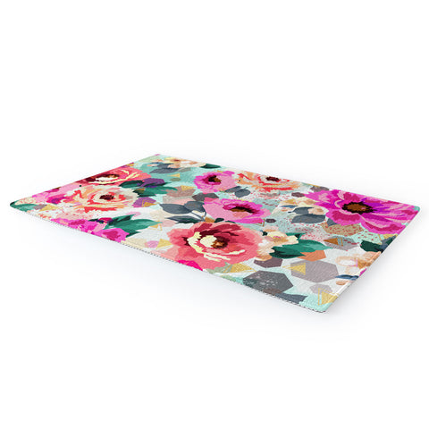 Marta Barragan Camarasa ABSTRACT GEOMETRICAL FLOWERS Area Rug