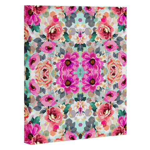 Marta Barragan Camarasa ABSTRACT GEOMETRICAL FLOWERS Art Canvas
