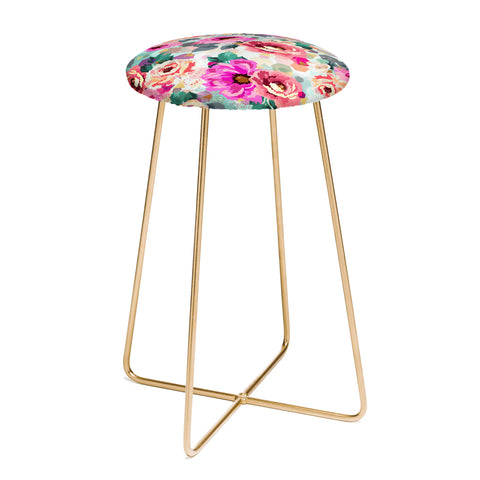 Marta Barragan Camarasa ABSTRACT GEOMETRICAL FLOWERS Counter Stool