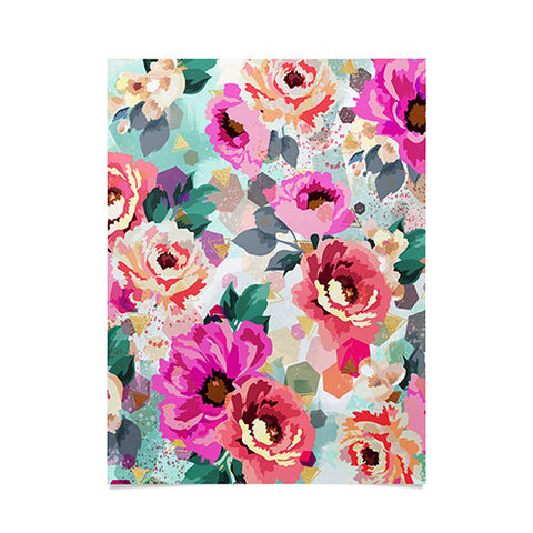 Marta Barragan Camarasa ABSTRACT GEOMETRICAL FLOWERS Poster